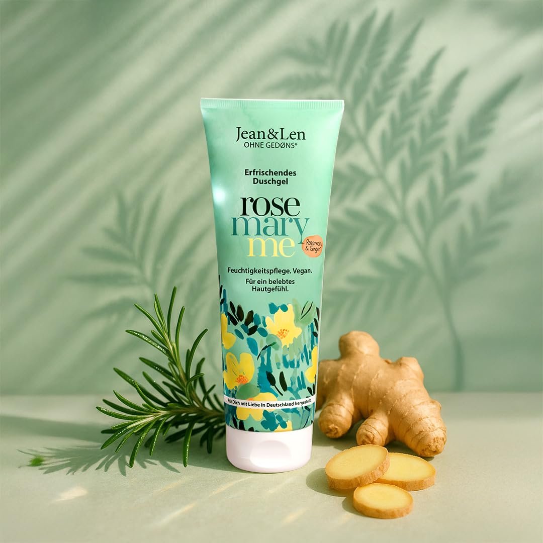 Гель для душа Jean & Len Rosemary & Ginger увлажняющий для нормальной и сухой кожи 6 х 250 мл, фото №2