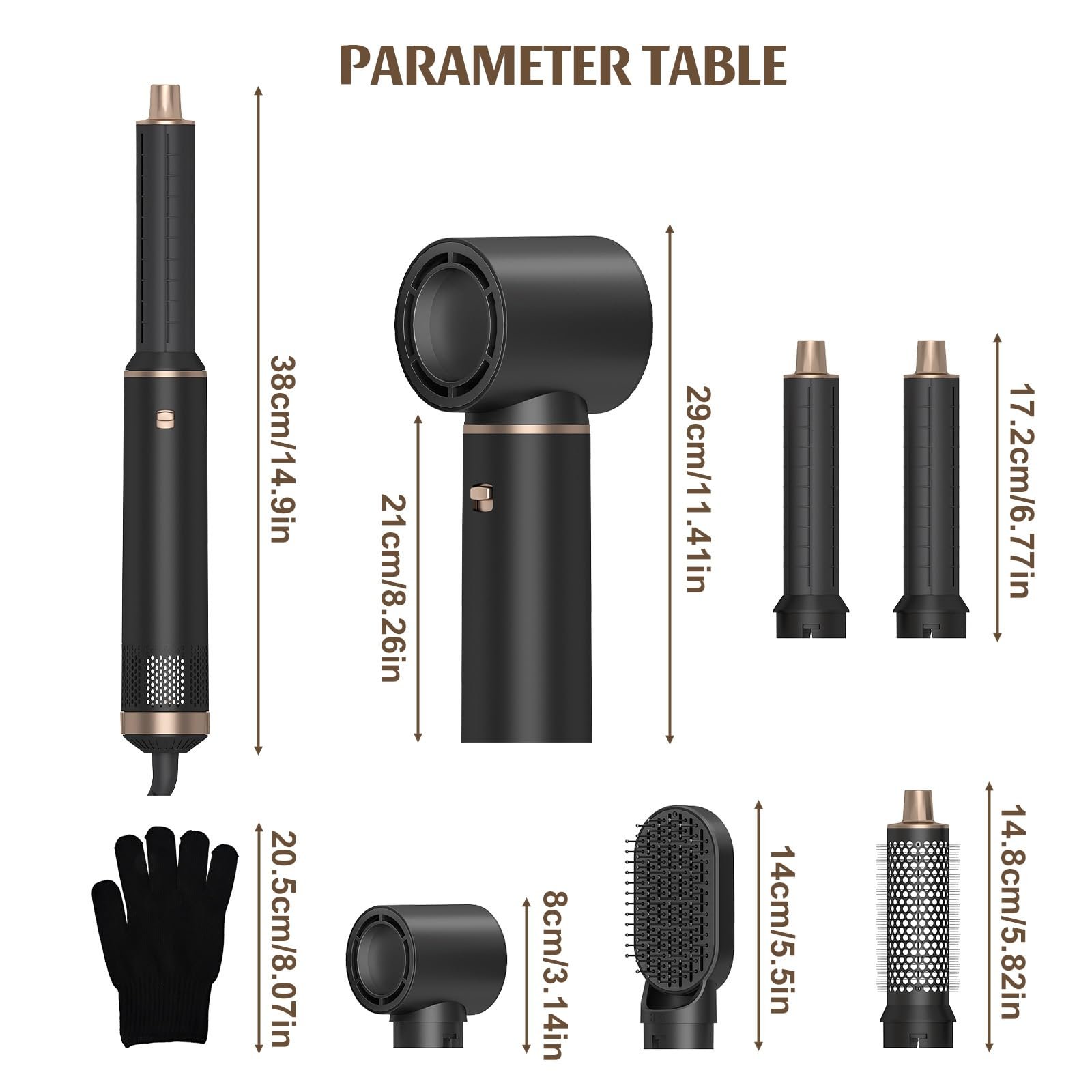 Стайлер Hairstyler 5-в-1 Набір із насадками для завивки та іонним феном (A), фото №6 Стайлер Hairstyler 5-в-1 Набір із насадками для завивки та іонним феном (A), фото №6