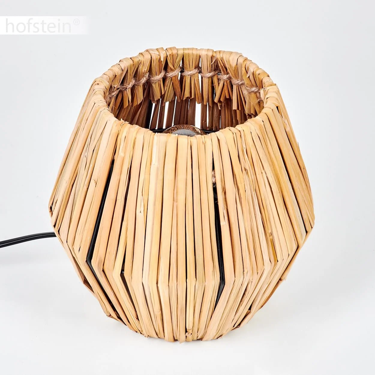 Настільна лампа Cricket Modern Boho Metal/Rattan 1 x E14 Чорний/Натуральний, фото №9