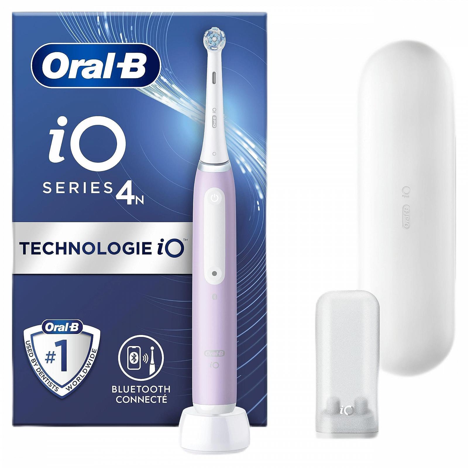 Зубна щітка електрична Oral-B iO 4N з Bluetooth, 1 щітка, 1 дорожній футляр, лавандовий, фото №1