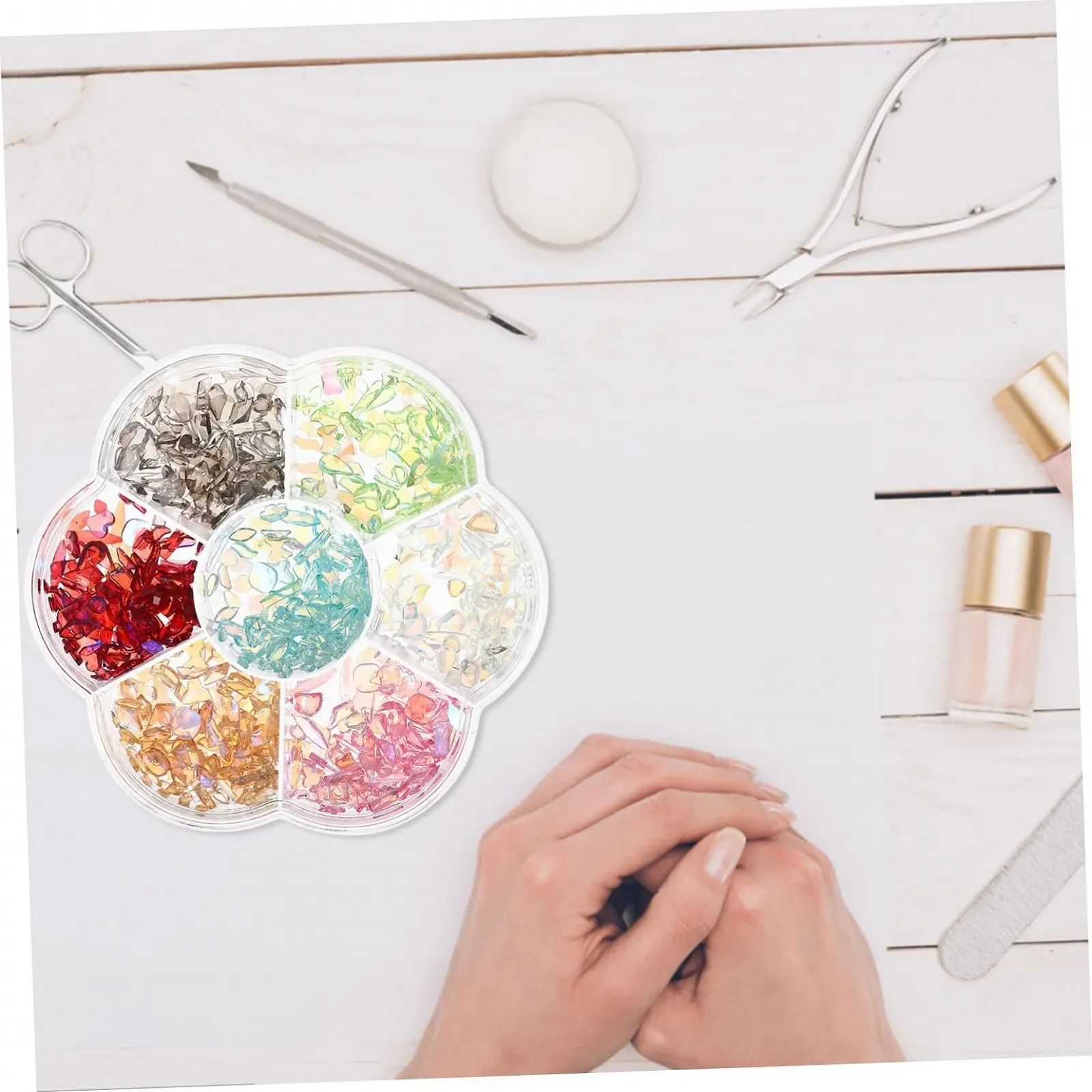 Кристаллы для ногтей Healeved Bunte Glitzersteine Aus Harz, разноцветные, фото №9