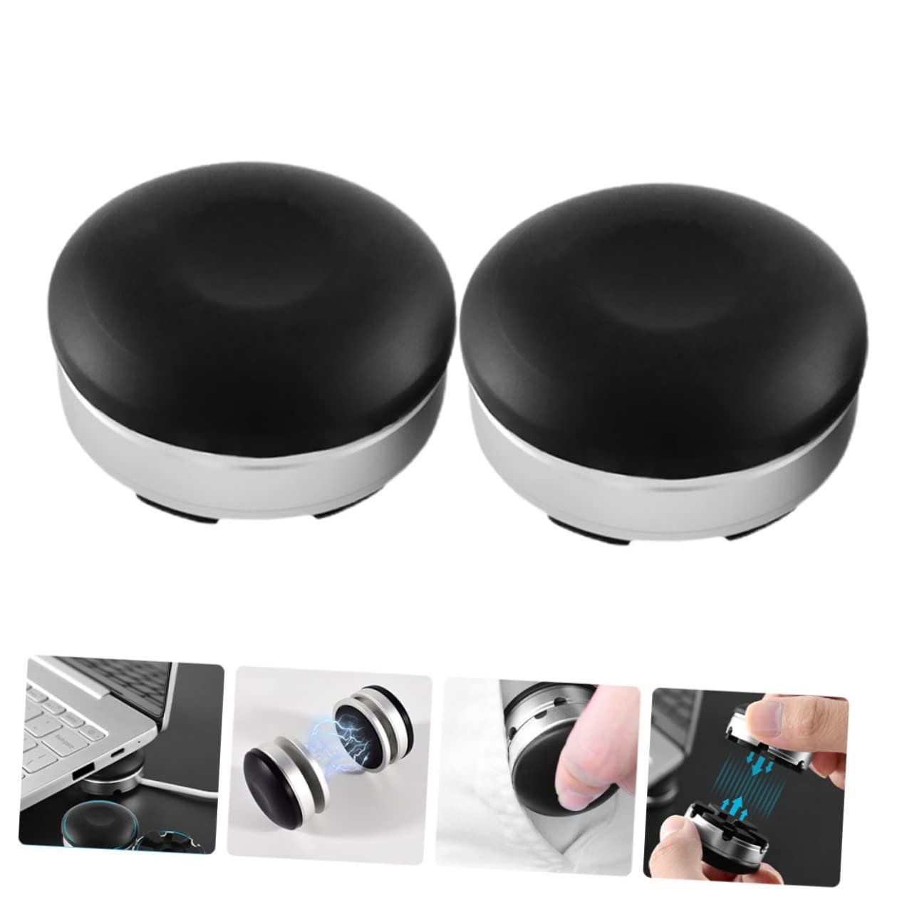 Підставка для ноутбука Homoyoyo 2 шт Настільний тримач з сильною вантажопідйомністю Ергономічна похила Чорний, фото №5 Підставка для ноутбука Homoyoyo 2 шт Настільний тримач з сильною вантажопідйомністю Ергономічна похила Чорний, фото №5