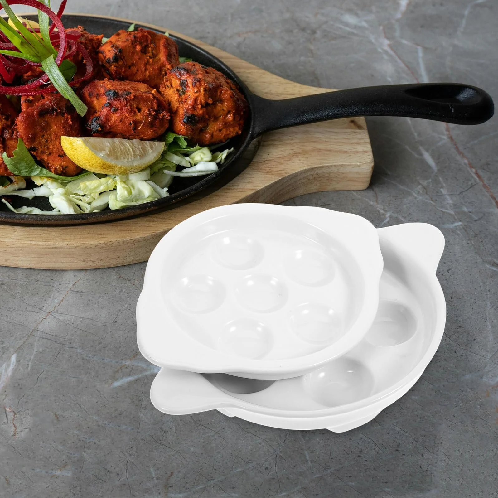 Набор форм для запекания улиток BESPORTBLE 2 шт. керамические с ручками, фото №4