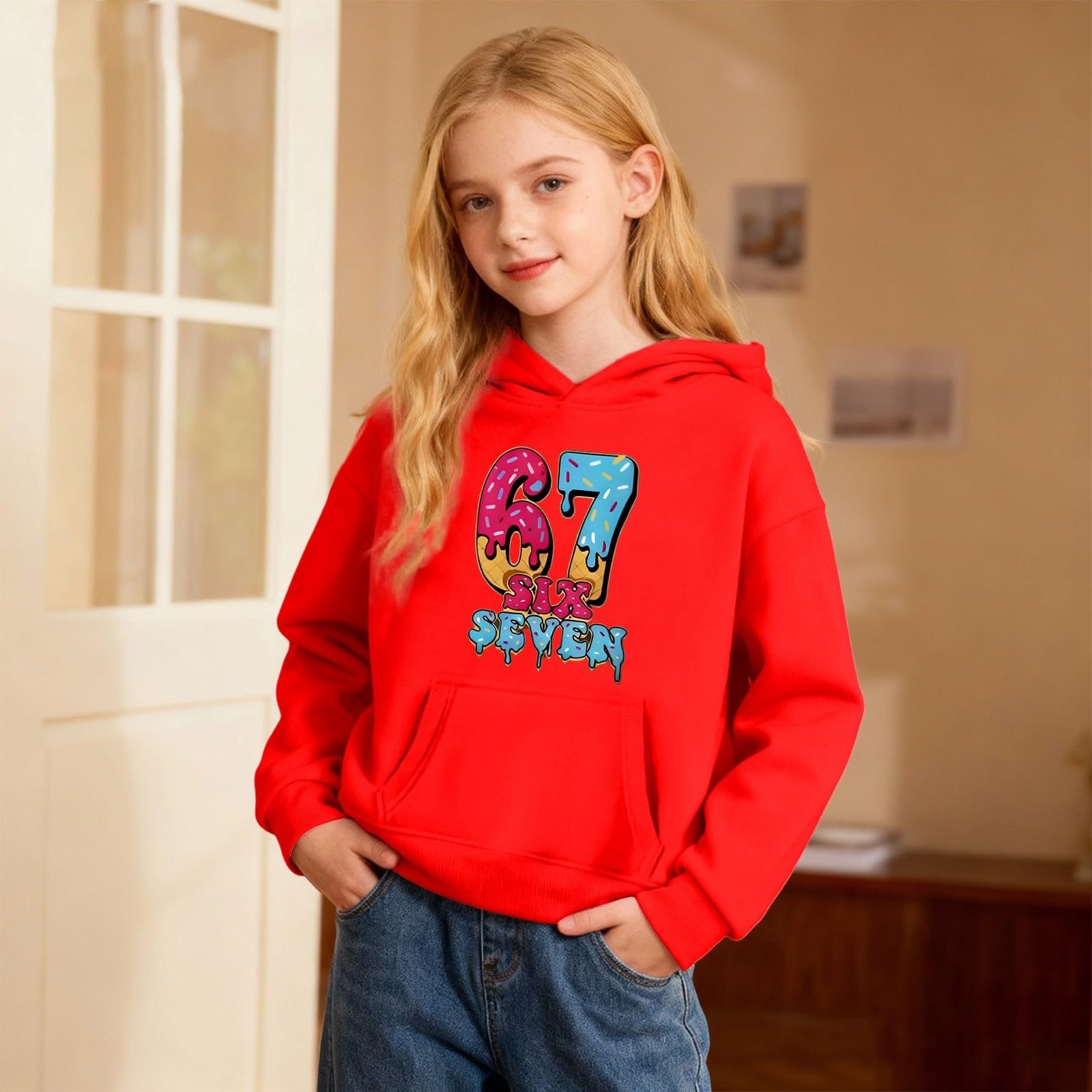 Толстовка Generisch Six Seven 67 Meme для дітей, для хлопчиків, фото №2