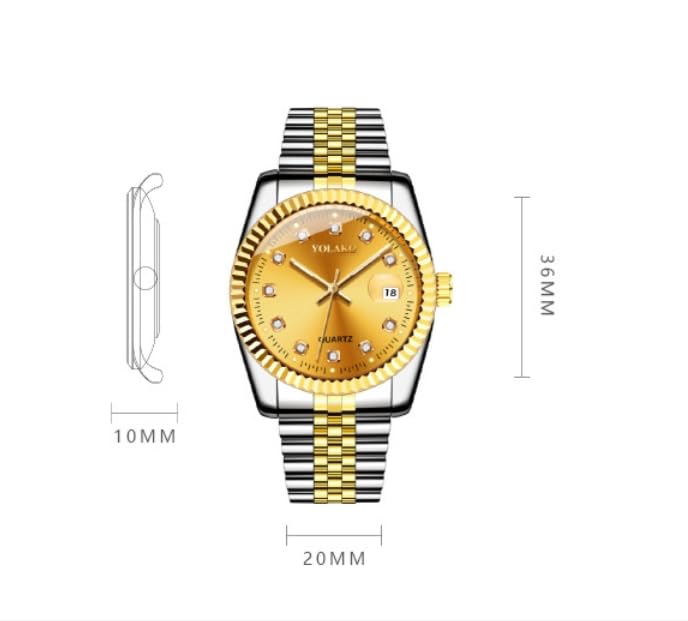 Часы JOATVEE Классический Кварцевый Мужской Из Нержавеющей Стали С Бриллиантами, фото №5