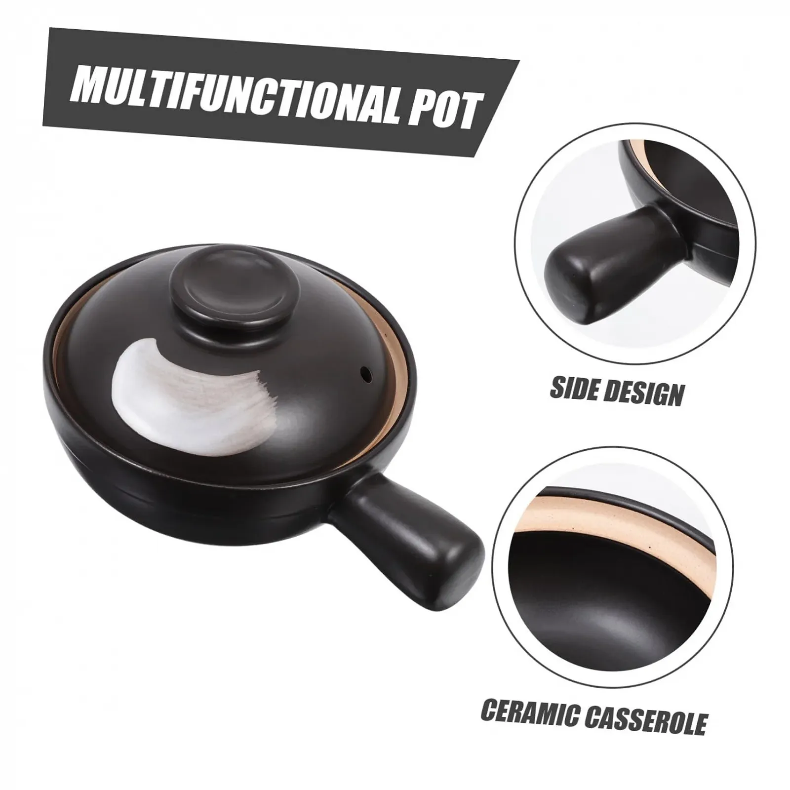 Форма для запекания фарфоровая маленькая с ручкой жаропрочная для 1 человека гладкая поверхность, фото №4