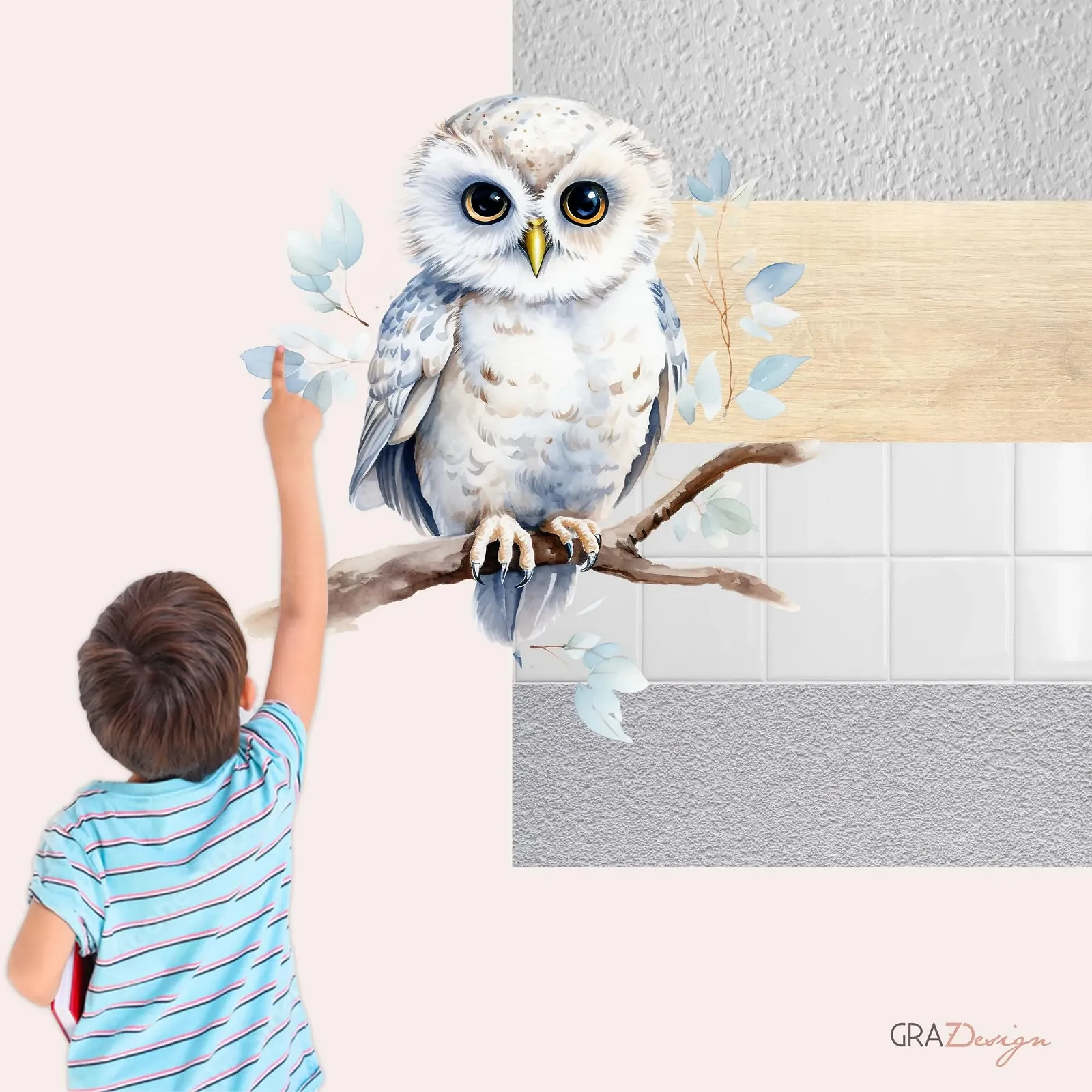 Наклейка на стену GRAZDesign Набор рыб в винтажном стиле для ванной, фото №6