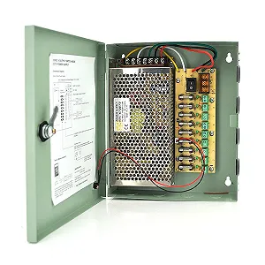Импульсный блок питания 12V-10A/9CH в боксе с замком перфорированный 9-ти канальный Q20 - Фото 1