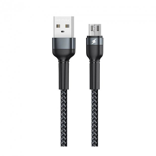 Дата Кабель для зарядки REMAX Jany RC-124m USB 2.0 — micro USB 2.4A Черный (1м), фото №1