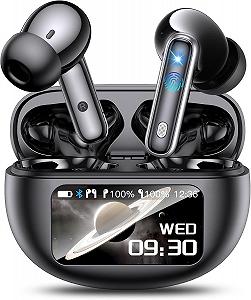 Навушники-перекладачі AI, Bluetooth 5.4, для 144 мов та акцентів, бездротові 36 годин, 4 мікрофони ANC, IP7 водонепроникні, чорні - Фото 1