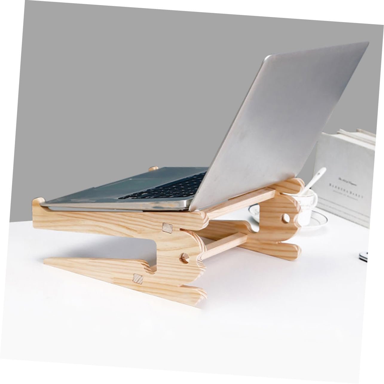 Підставка для ноутбука Дерев'яна Ергономічна Складна, фото №2