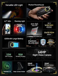 Смартфон Ulefone Armor Mini 20 4G Helio G99 16GB 256GB 6200mAh 64MP 4.7" 90Hz Android 14 NFC ціна на synthetic.ua - Фото 1 Смартфон Ulefone Armor Mini 20 4G Helio G99 16GB 256GB 6200mAh 64MP 4.7" 90Hz Android 14 NFC synthetic.ua - Фото 1
