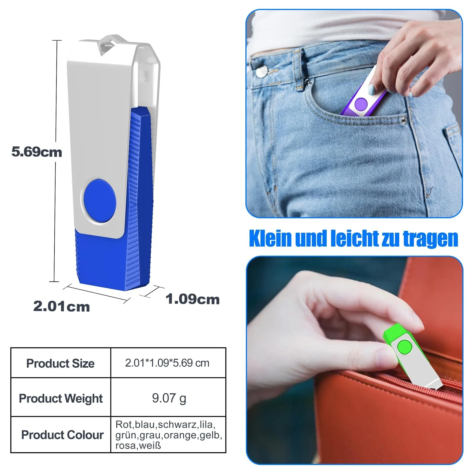 USB-флеш-накопичувач TEWENE 4GB (набір 100 шт.) USB 2.0 Multi-Coloured, фото №6