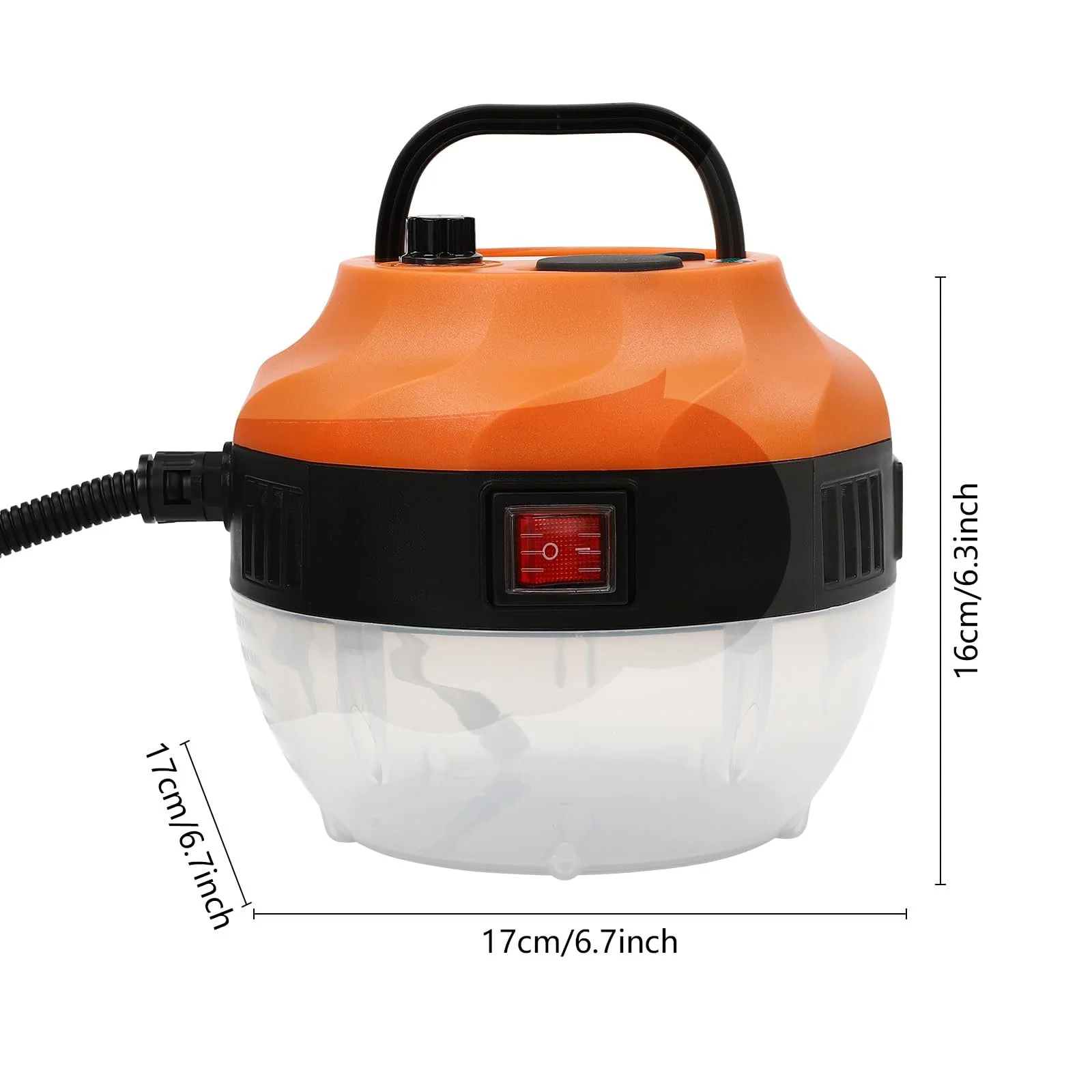 Пароочисник портативний 5.5 бар 1.35 л 1600 Вт Помаранчевий, фото №2