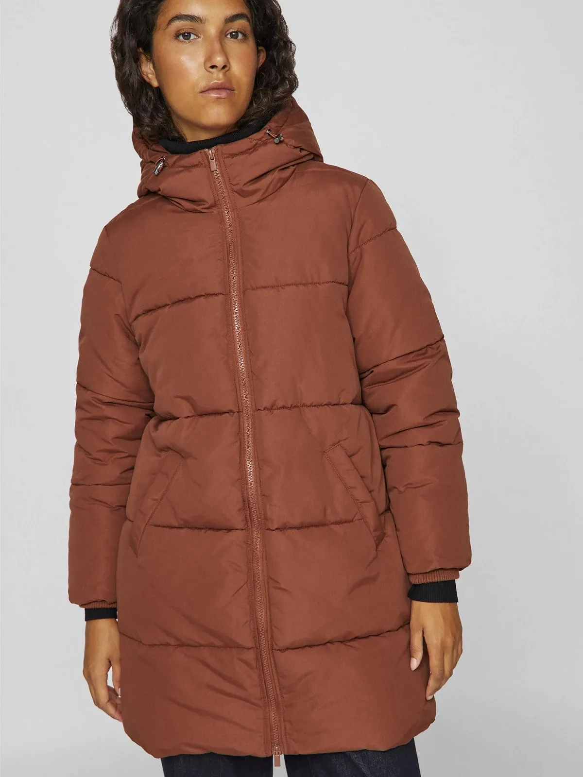 Пальто Vila Petite стеганое с капюшоном, фото №6 Пальто Vila Petite стеганое с капюшоном, фото №6