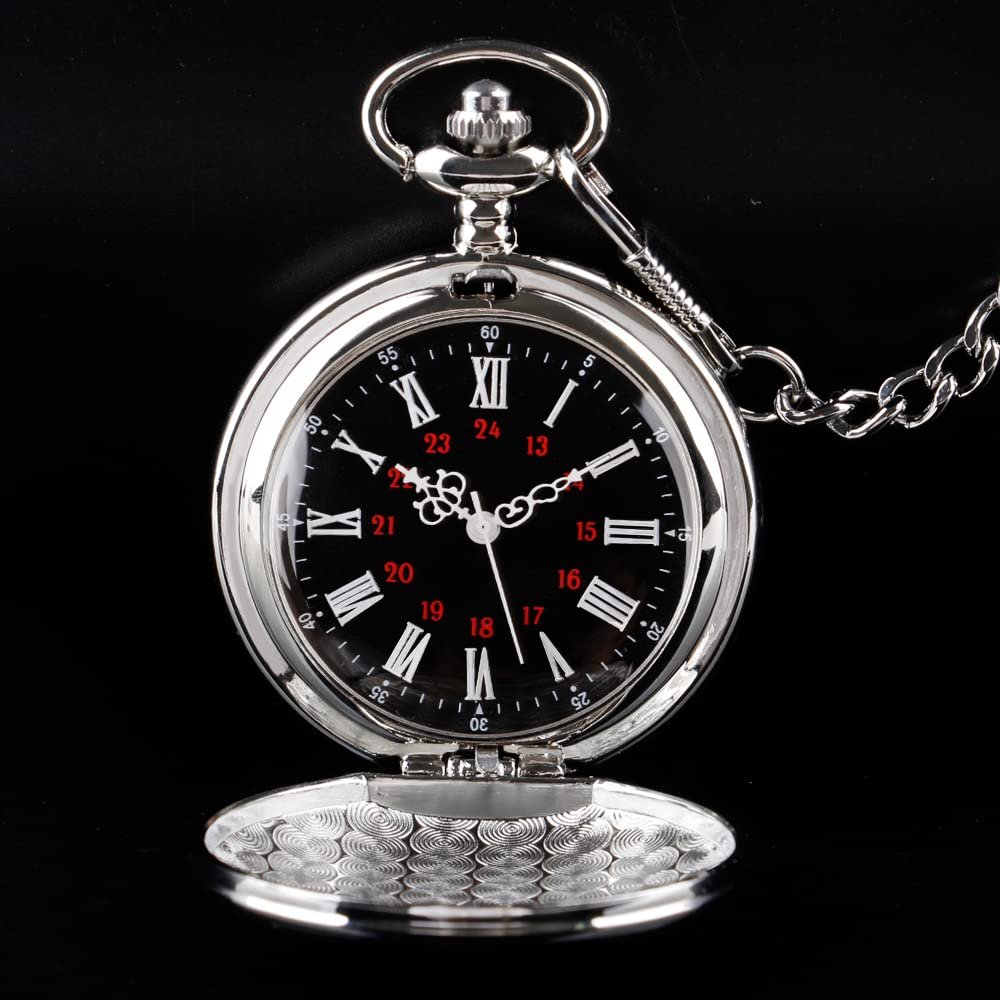 Годинник Tiong Smooth Vintage Steel Quartz Classic з ланцюжком для чоловіків жінок, фото №7