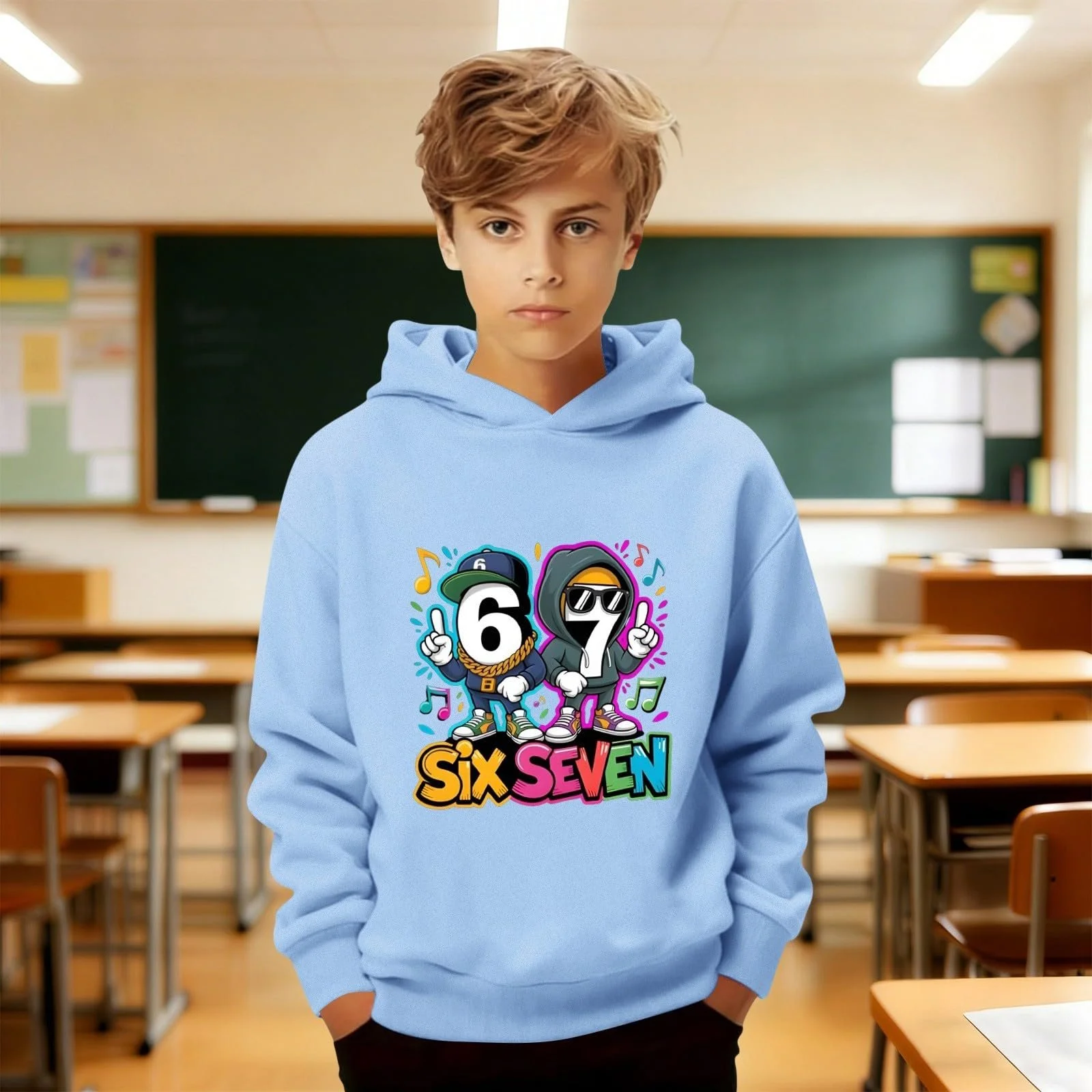 Дитяча Толстовка Six Seven Motifs - Neon Doughnut Basketball Print, фото №3 Дитяча Толстовка Six Seven Motifs - Neon Doughnut Basketball Print, фото №3