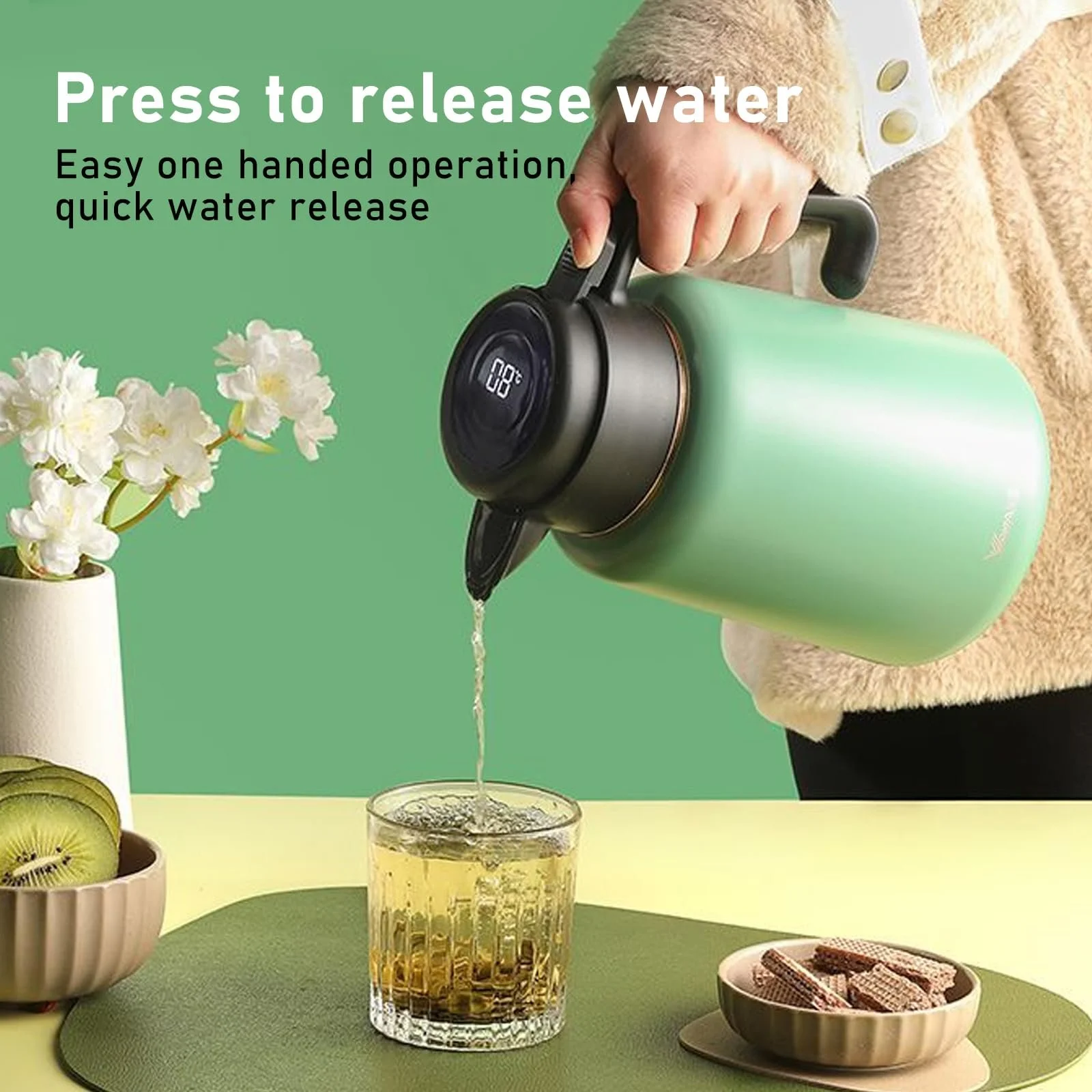 Термос Кавник Thermos, 1.8 л з дисплеєм температури, Термос для кави, чаю та молока, фото №3