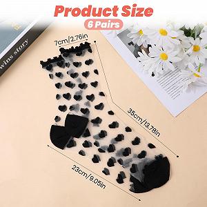 Шкарпетки з сердечками Larrel, 6 пар, прозорі synthetic.ua - Фото 1