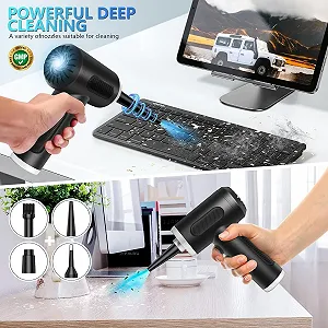 Электрическая воздуходувка Chanurae 3 скорости 100,000 RPM 6000 mAh USB Quick Charge synthetic.ua - Фото 1