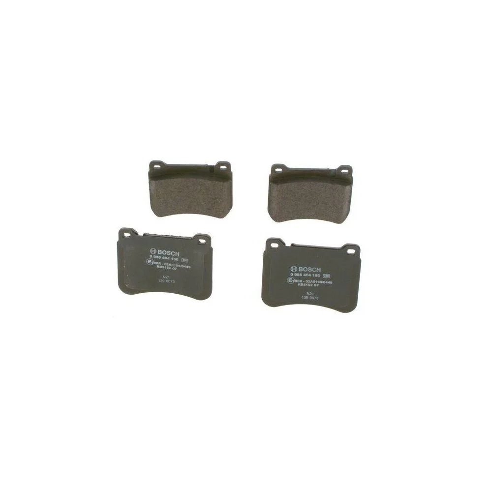 Комплект тормозных колодок, дисковый тормоз BOSCH 0 986 494 166 для MERCEDES-BENZ, фото №1