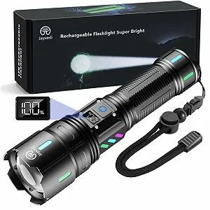 Ліхтар LED Акумуляторний 500 000 Люменів, Надзвичайно Яскравий, Міцний, 5 Режимів Освітлення, З можливістю масштабування, Акумулятор 5000 mAh, IPX7 Водонепроникний - Фото 1