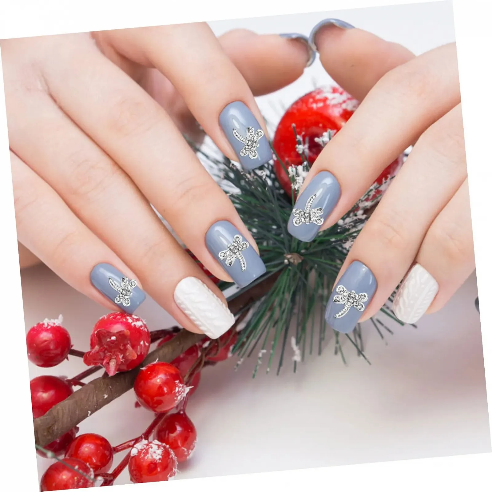 Украшение для ногтей WOONEKY 3D Подвеска для ногтей Стрекоза Аксессуары для ногтей Бабочка Голова леопарда, 20 шт, фото №5