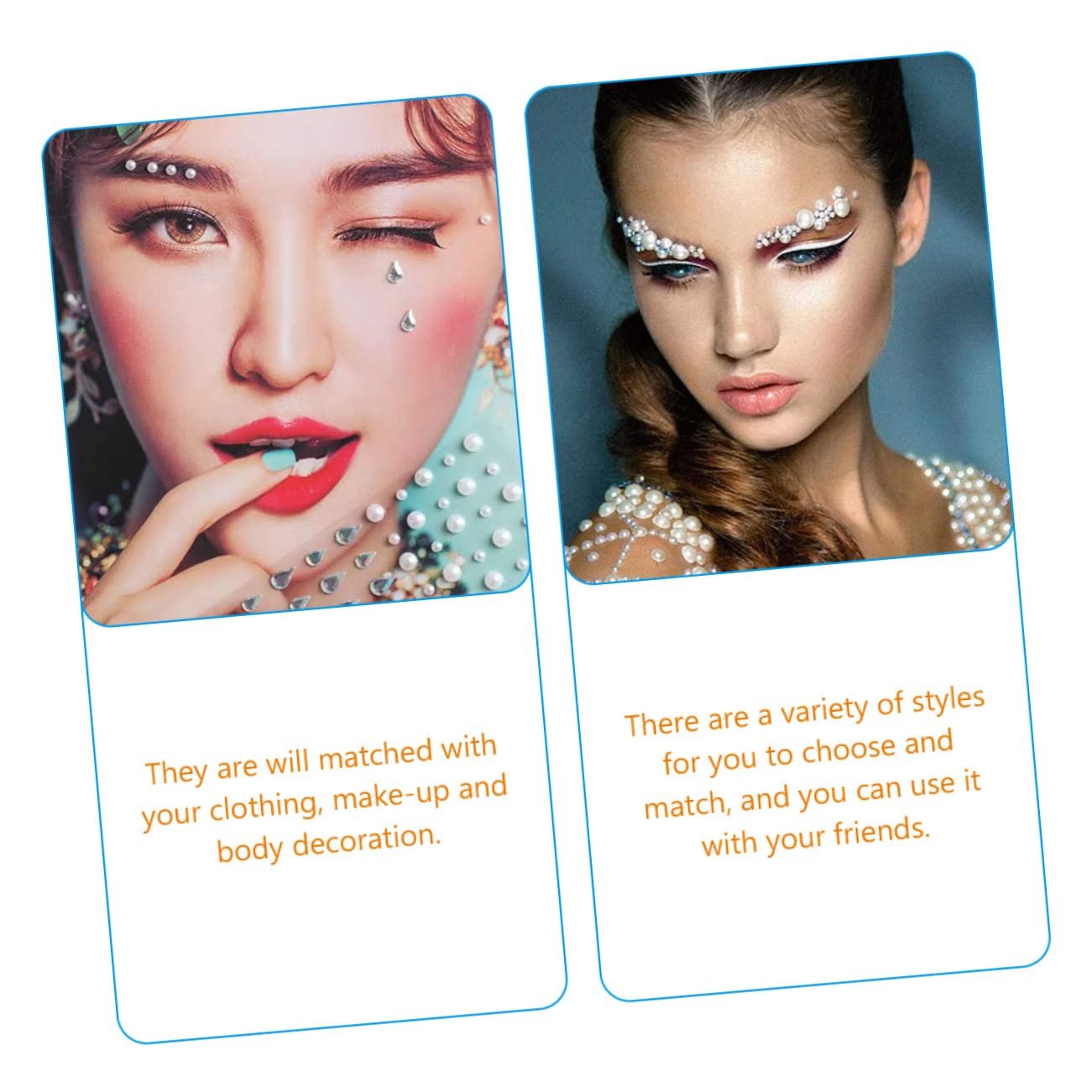 Стрази Самоклеючі MERRYHAPY 5 наборів, різнокольорові, багатогранні, фото №9