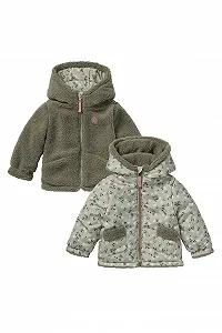 Куртка Noppies Baby Girls' Reversible Jacket Fleury Allover Print - Фото 1