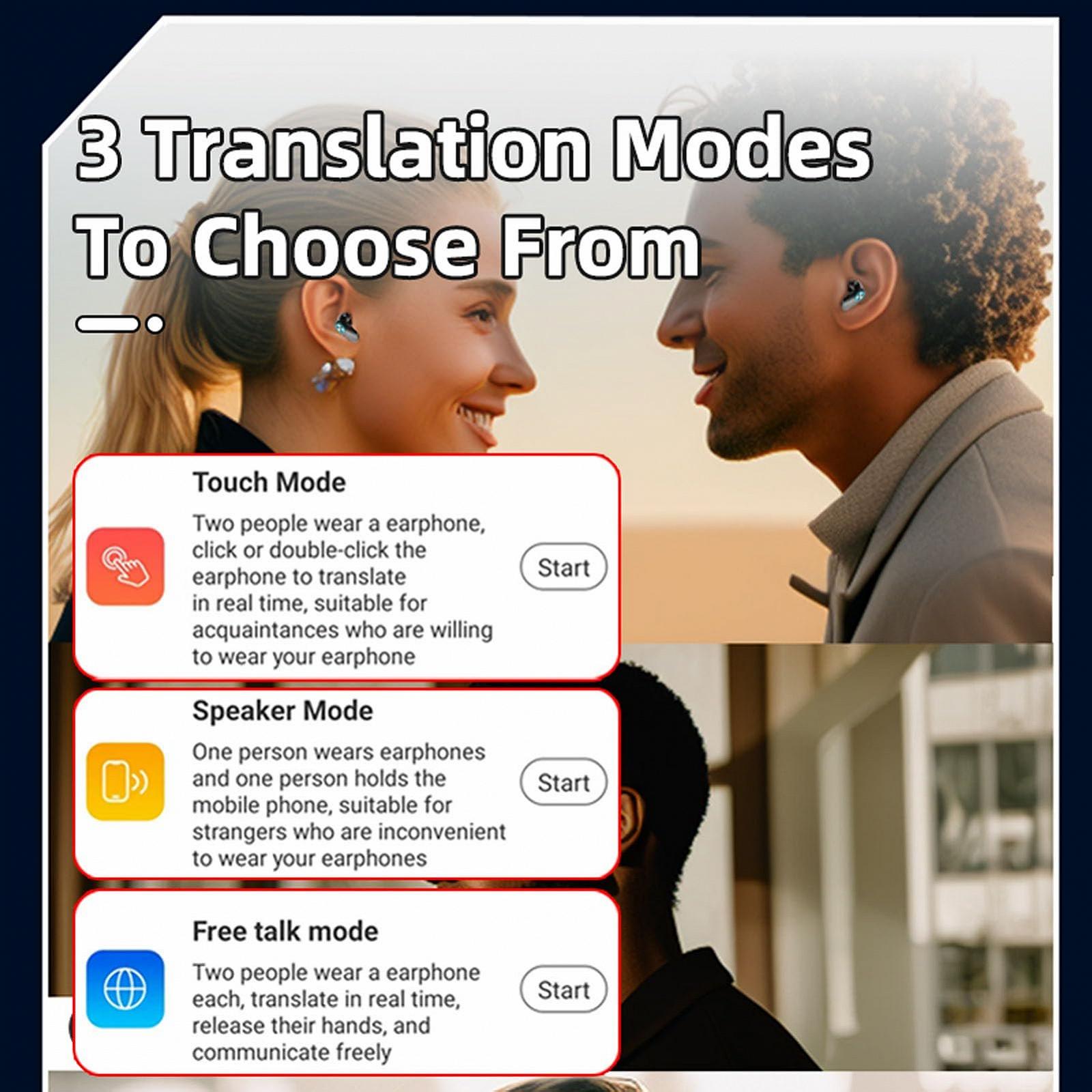 Навушники для перекладу мови, 144 мови онлайн, пристрій двостороннього перекладу, Bluetooth, фото №5