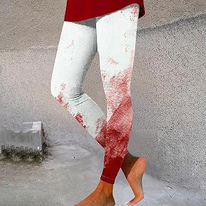 Легінси Жіночі Halloween З високою талією Довгі З принтом крові Легінси Для фестивалю Спортивні еластичні непрозорі Для йоги Костюм на Хелловін Для йоги Спортзал Спортивні штани synthetic.ua - Фото 1