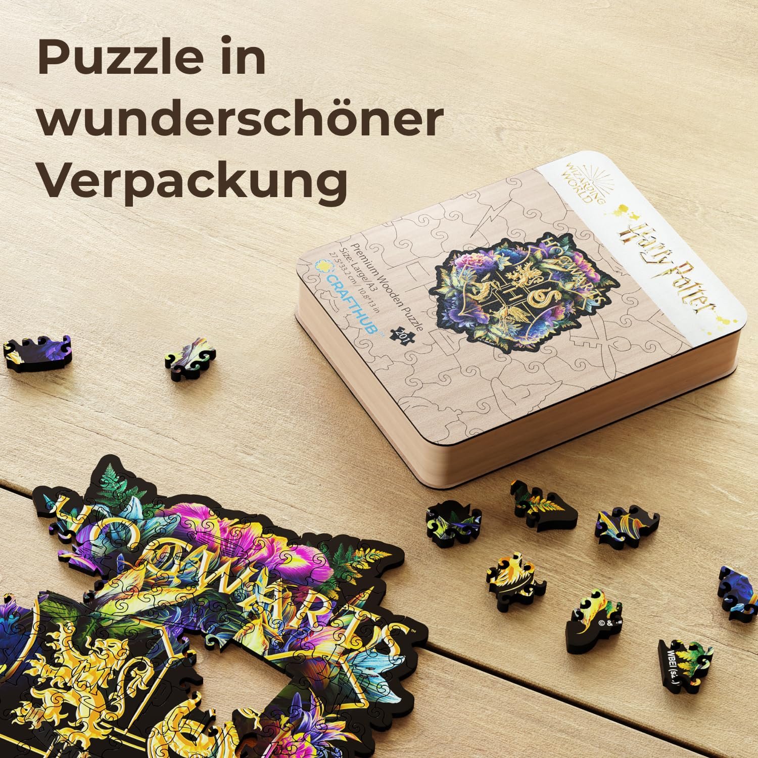 Деревянный пазл Crafthub Harry Potter Fine Oddities A3 201 деталь 27.5 x 33.2 см, фото №6