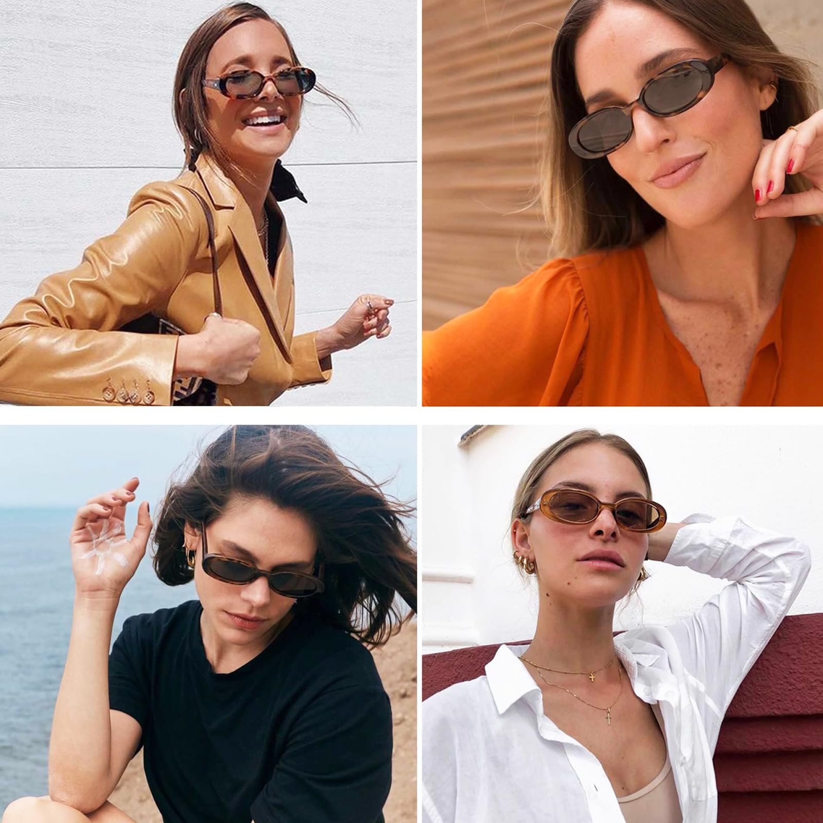 Сонцезахисні окуляри Johiux Vintage Oval 2 шт, фото №4