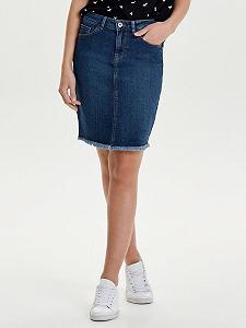 Спідниця ONLELIZA LIFE REG RAWEDGE SKIRT 08 NOOS 15159611 Medium Blue Denim ONLY Синій S - Фото 1