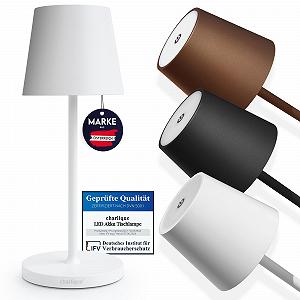 Настільна лампа charlique Dinner Light Mini LED 28 см Акумуляторна USB IP54 Біла - Фото 1