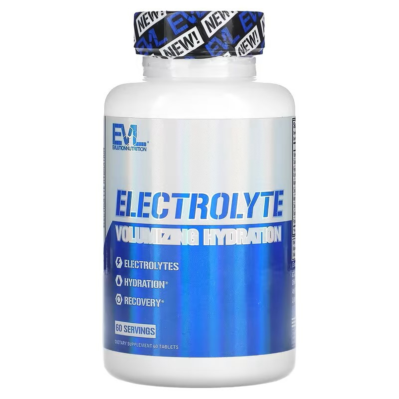 Электролиты Evlution Nutrition Electrolyte Volumizing Hydration 60 Tablets, фото №1