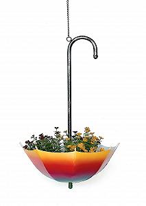 Кошик підвісний DanDiBo 96258 L металевий з горщиком Парасолька 72 см Різнокольоровий шеббі-шик - Фото 1