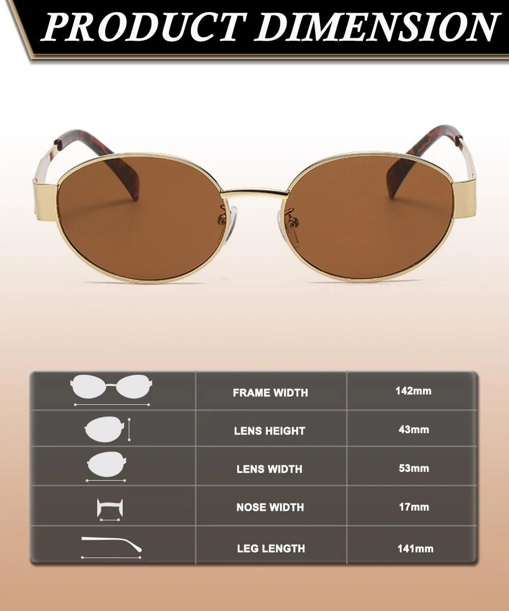 Овальные солнцезащитные очки XITUADDA Металлические модные UV400, фото №2