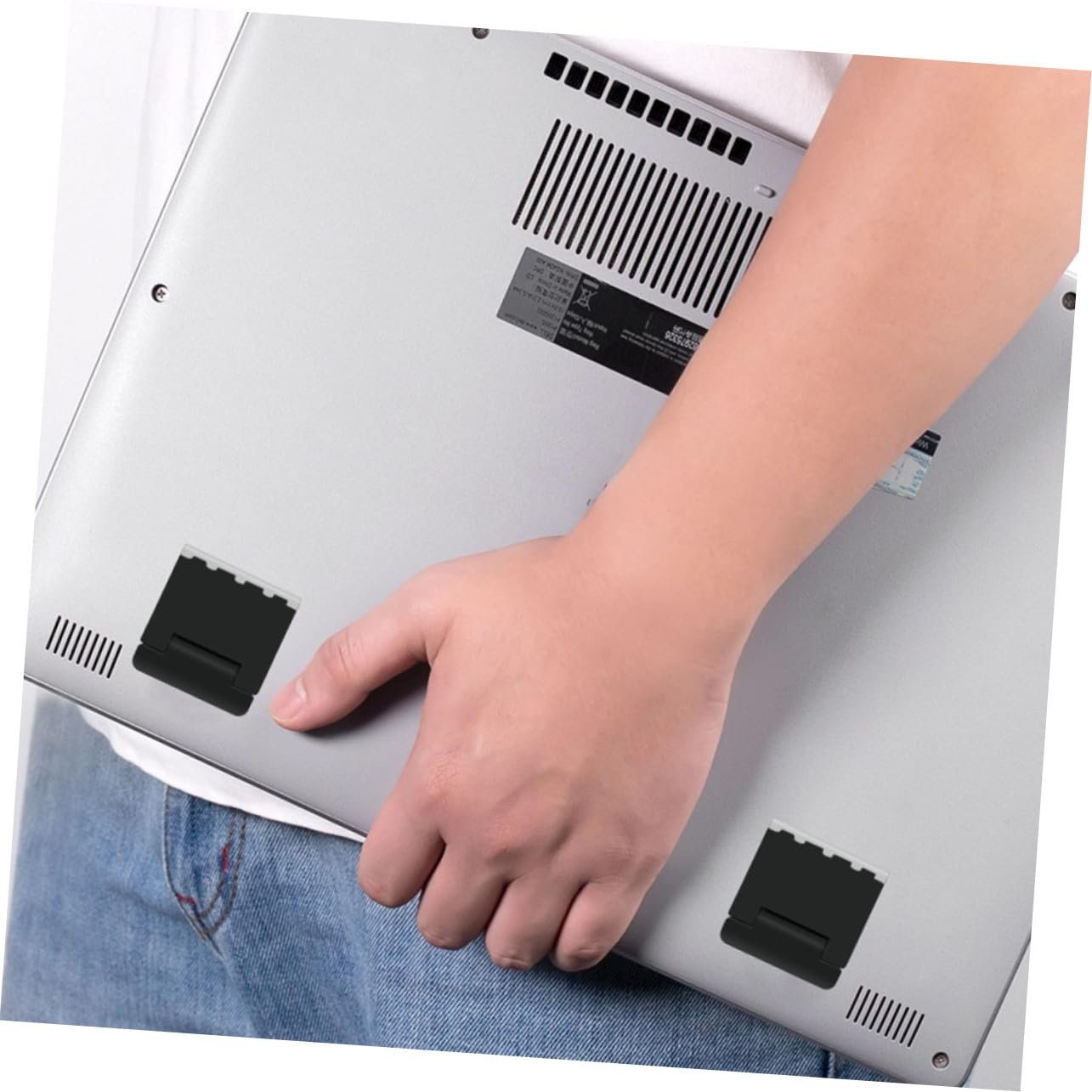 Подставка для ноутбука Портативная Компактная Эргономичный дизайн 2 шт. Черный, фото №5