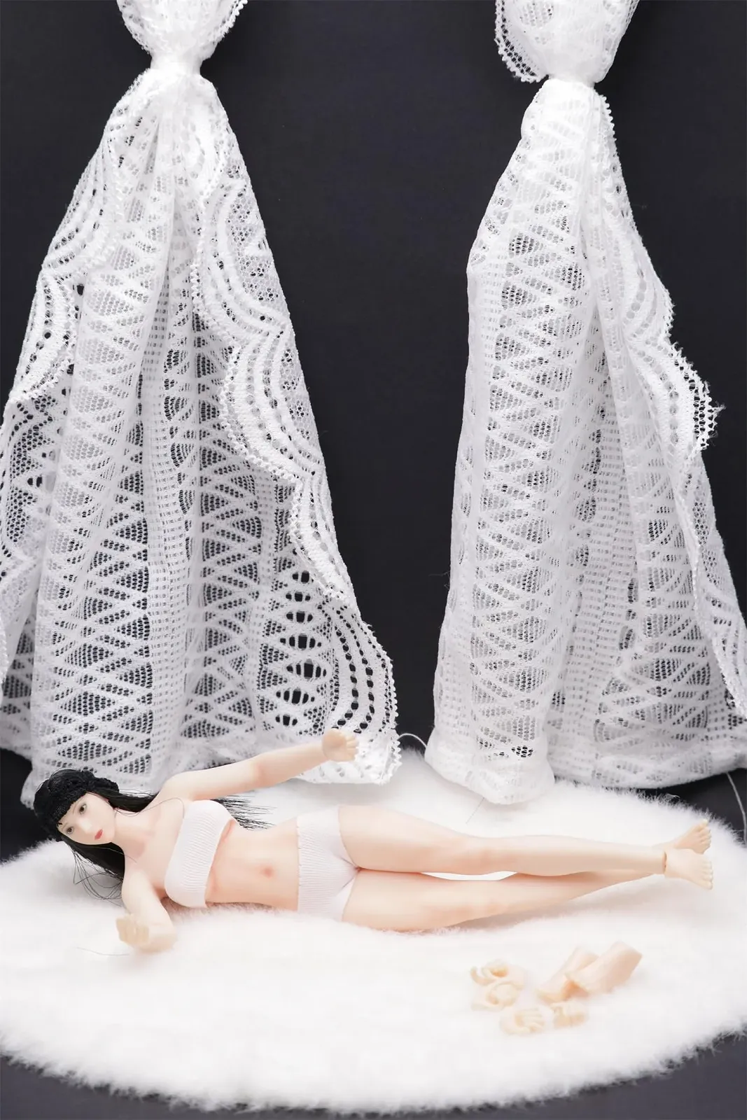 Колекційна фігурка OBEST TBLeague Масштаб 1:12 Чорне волосся Біла шкіра, фото №5