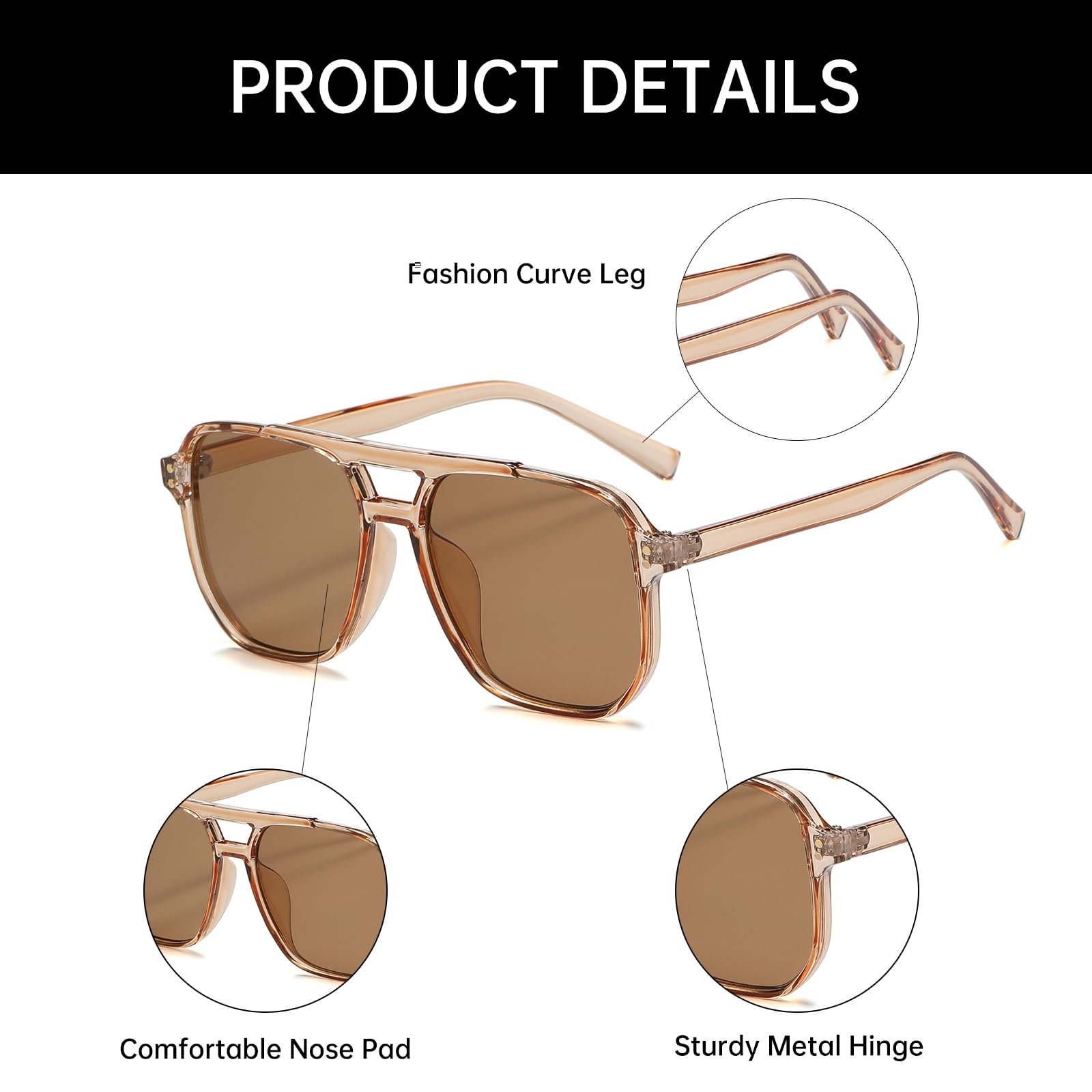 Сонцезахисні окуляри YAMEIZE Вінтажні Ретро для жінок та чоловіків Оверсайз 70-х, фото №4 Сонцезахисні окуляри YAMEIZE Вінтажні Ретро для жінок та чоловіків Оверсайз 70-х, фото №4