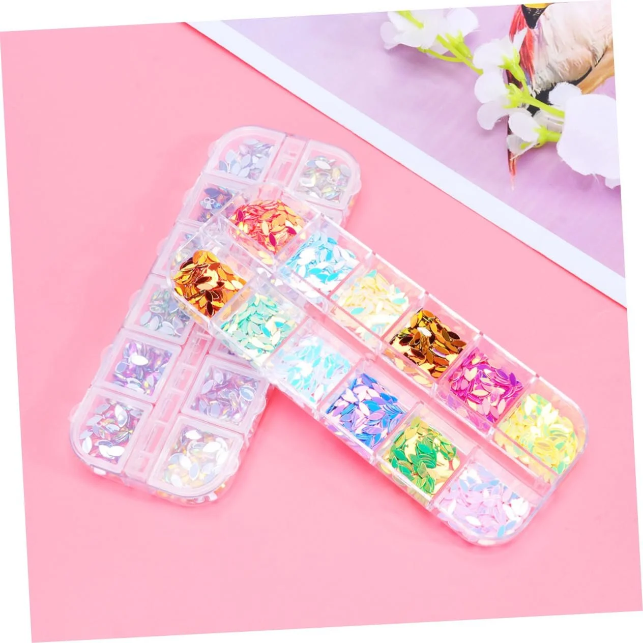 Блискітки Mikinona 8 коробок Аксесуари для нігтів Самоцвіти та стрази Матеріал для нігтів Набір для професійного манікюру Набір заклепок Кришталь, фото №7