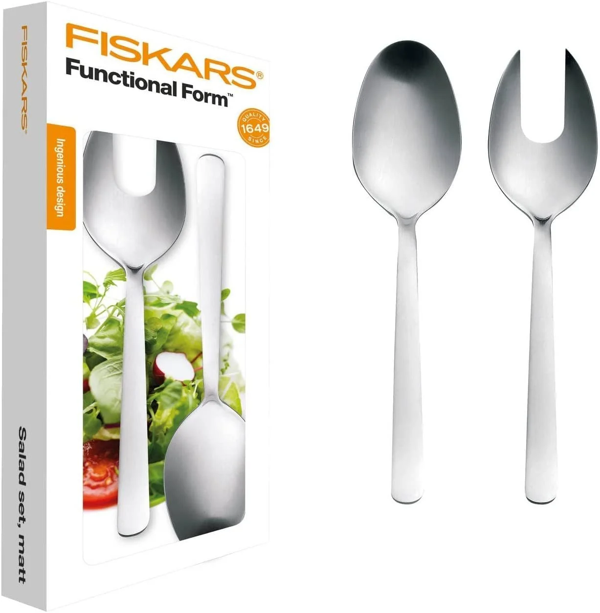 Набор Салатные Ложки Fiskars Functional Form 2 шт. Качественная Сталь Серебристый/Матовый, фото №1 Набор Салатные Ложки Fiskars Functional Form 2 шт. Качественная Сталь Серебристый/Матовый, фото №1