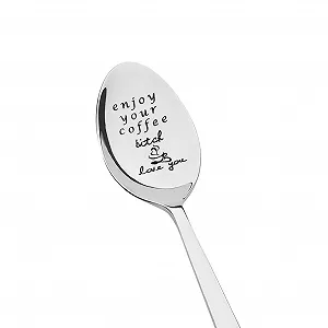 Ложка из нержавеющей стали "Enjoy Your Coffee Love You" - Фото 1