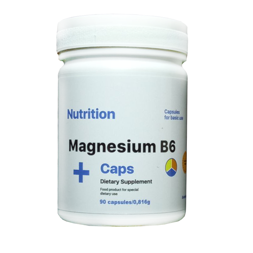 Мінерально-вітамінний комплекс Магній В6 Magnesium B6 Caps EntherMeal 90 капсул, фото №1