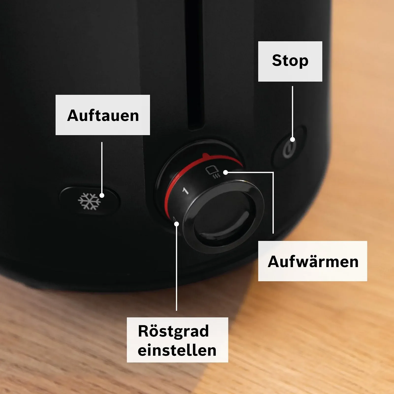 Тостер Bosch MyMoment TAT2M123 Компактний, 800 Вт, Матовий Чорний, фото №6