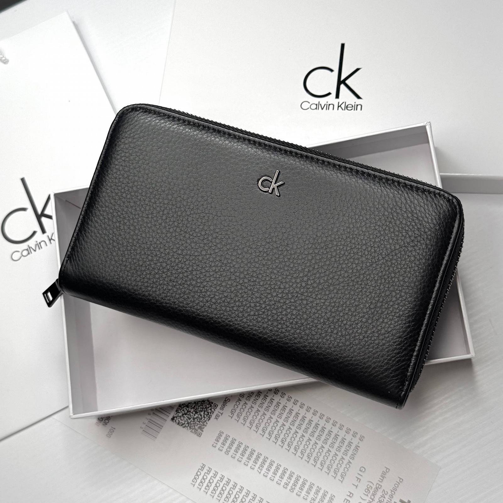 Чоловічий брендовий гаманець на блискавці Calvin Klein шкіряний клатч для чоловіка, фото №2