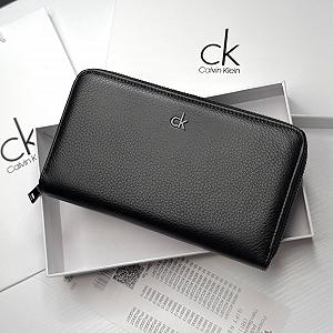 Чоловічий брендовий гаманець на блискавці Calvin Klein шкіряний клатч для чоловіка synthetic.ua - Фото 1
