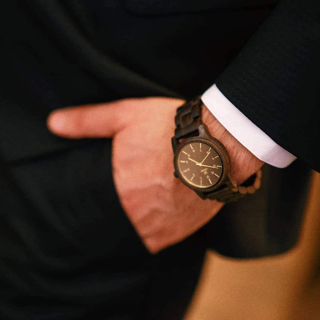 Дерев'яний Годинник MUJUZE Кварцовий Аналоговий з Японським Механізмом з Люмінесцентними Стрілками, фото №2 Дерев'яний Годинник MUJUZE Кварцовий Аналоговий з Японським Механізмом з Люмінесцентними Стрілками, фото №2