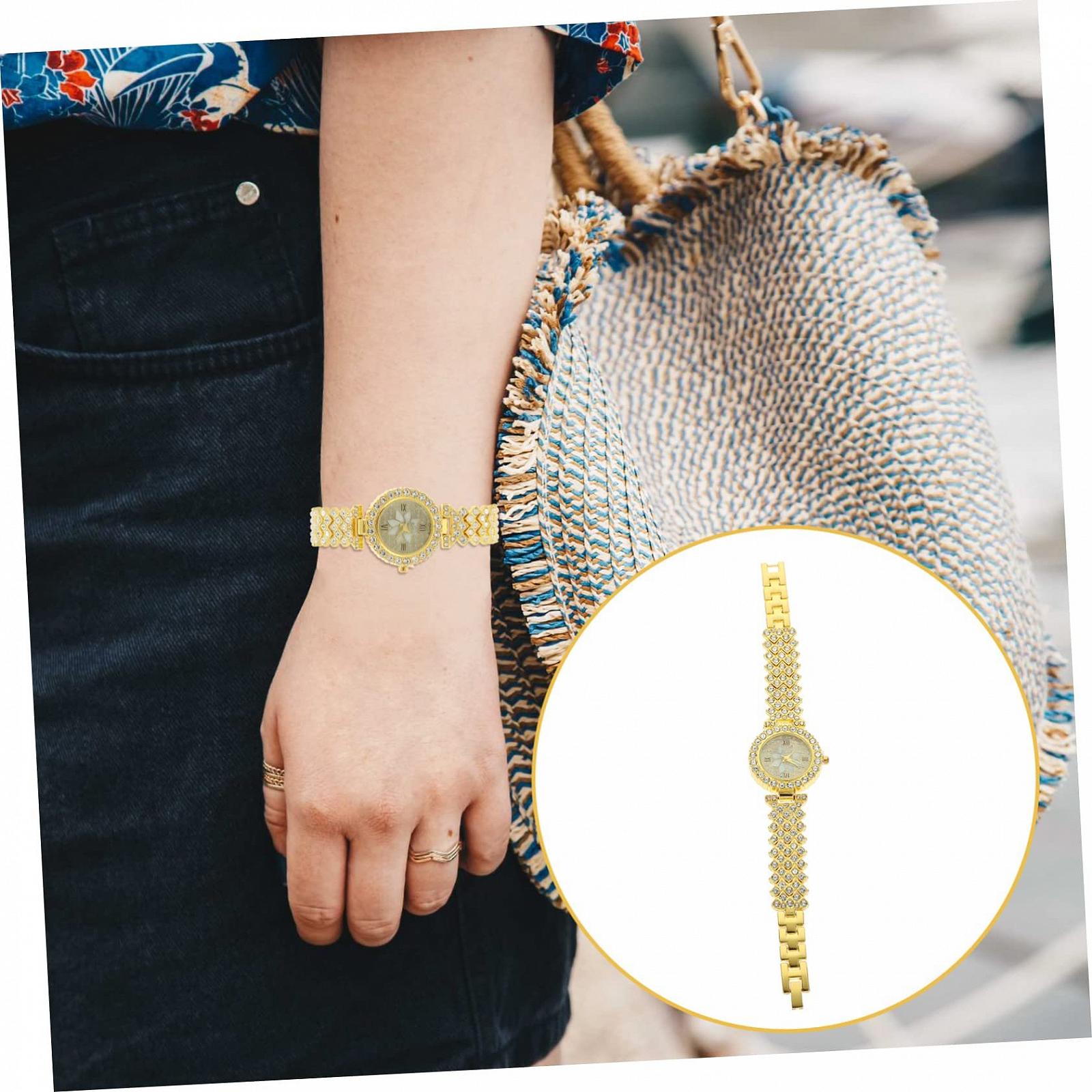 Жіночий годинник OATIPHO з кристалами сріблястий сплав, фото №7